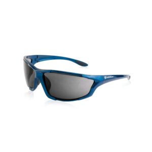 Blue sports sunglasses with black lenses