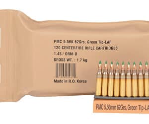 5.56mm rifle cartridges and packaging
