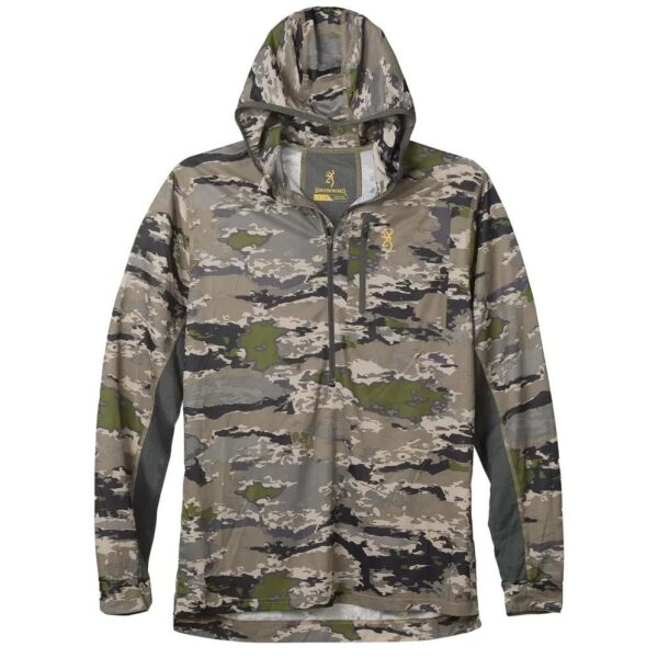 Camouflage waterproof hooded jacket by Browning.