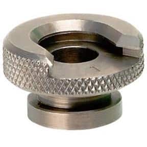 Metal knurled screw, circular with slot