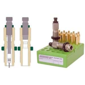 Redding neck sizing die set with box and diagram.