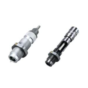 Two metallic industrial tools on white background.