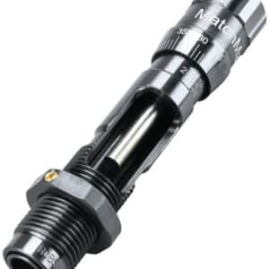 Precision reloading die for firearms ammunition.