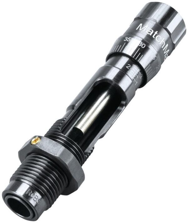 Precision reloading die for firearms ammunition.