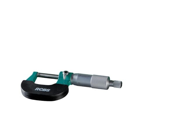 RCBS micrometer tool for precise measurements.