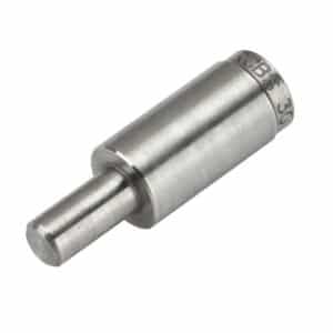 Metal cylinder part with RCBS engraving.