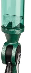 Green powder dispenser for reloading ammunition