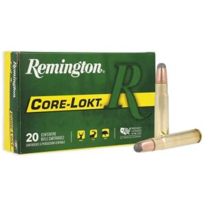 Remington Core-Lokt rifle cartridges box and bullets