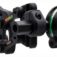 Black TruGlo archery bow sight with green accents