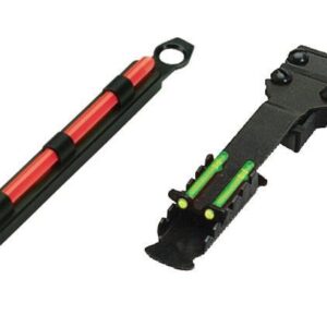 Red and green fiber optic rifle sights
