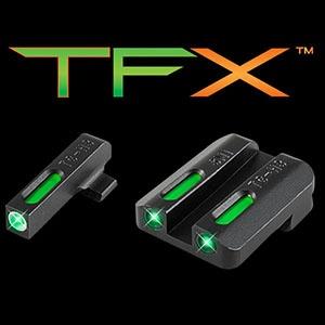TFX gun sights with green fiber optics
