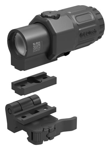 g33sts exploded.jpg Magnifier scope with mounting hardware, EOTech brand.