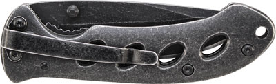 sw421cp closed.jpg Closed folding pocket knife with black handle