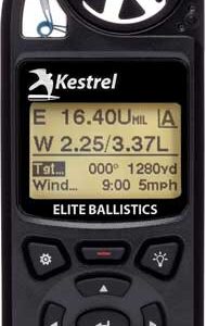 Kestrel weather meter with wind data display