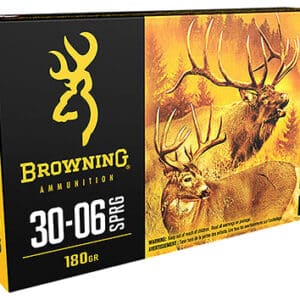 Browning 30-06 ammunition box with deer image.