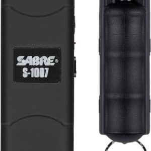 Black SABRE stun gun and pepper spray set.