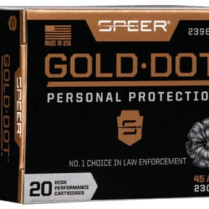 Speer Gold Dot 45 Auto ammunition box