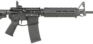 AR-15 style rifle on white background