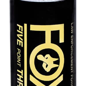 Pepper spray can labeled Fox Five Point Three
