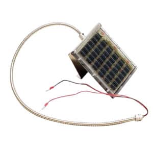 Flexible solar panel with wires and metal frame