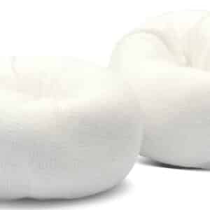 Two white elastic nets for medical dressings