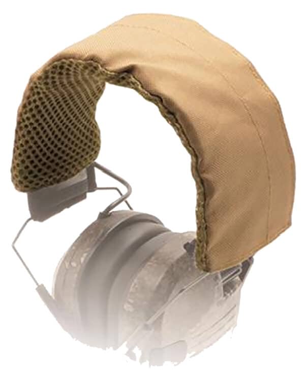 Tactical hearing protection with desert cover.
