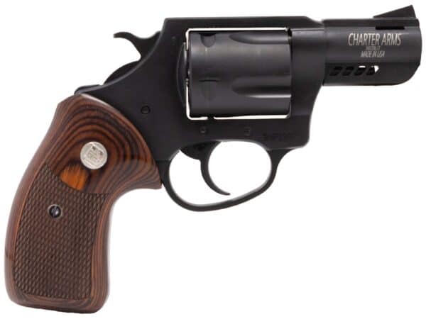 Charter Arms revolver with wooden handle.