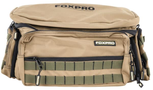 Foxpro tactical bag with zippers and compartments.