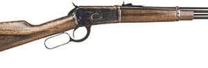 Lever-action rifle with wooden stock