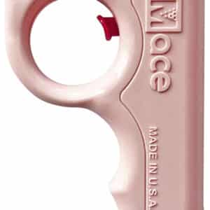 Mace pepper spray in pink with finger ring