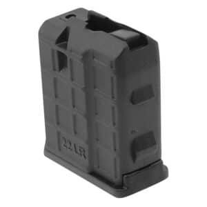 Black .22 LR rifle magazine clip