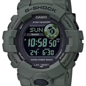 Casio G-Shock digital watch with Bluetooth functionality.