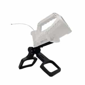 Plastic adjustable black clamp with gray projection