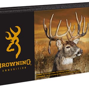 Browning MaxPoint ammunition box with a deer image.