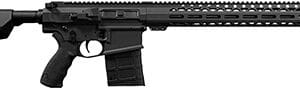 Black assault rifle with long barrel
