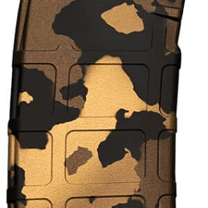Camouflage-patterned gun magazine clip image.