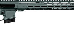 Green semi-automatic rifle with long barrel