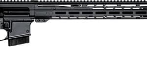 Modern black semi-automatic rifle side view