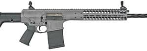 Modern semi-automatic rifle with tactical features.
