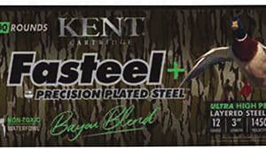 Kent Fasteel shotshells, 100 rounds, box image