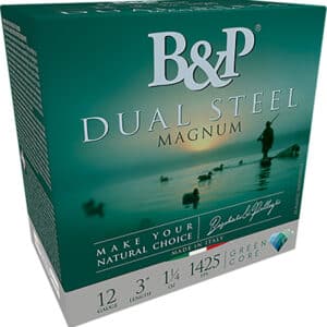 B&P Dual Steel Magnum shotgun shells box