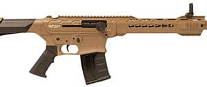 Tan tactical rifle side view