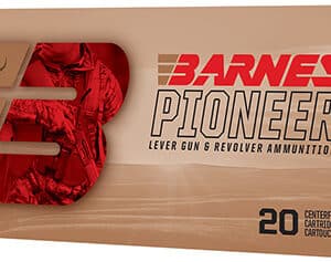 Barnes Pioneer ammunition box, deer illustration.