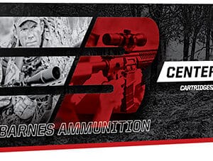 Barnes Ammunition Centerfire cartridges packaging.