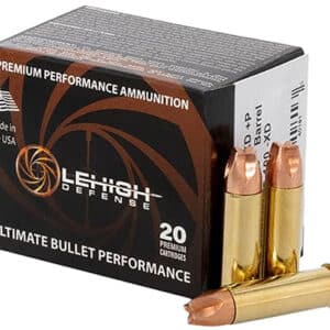 Lehigh Defense premium ammunition box with bullets