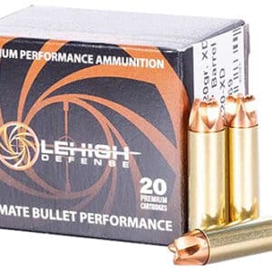 Lehigh Defense premium ammunition box and cartridges.