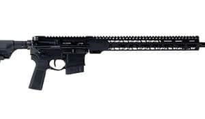 AR-15 style rifle on white background