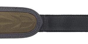 Green and black padded adjustable shoulder strap