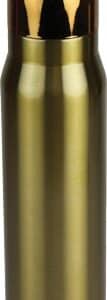 Gold bullet-shaped metal container, reflective finish