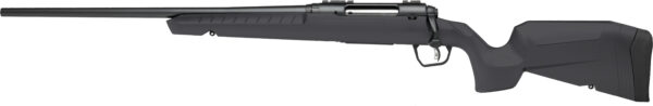 Black bolt action rifle, side view
